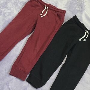 Cat & Jack Kids' Joggers in Black and Maroon Set of 2